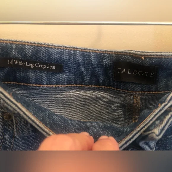Talbots wide leg cropped jeans - Picture 4 of 6